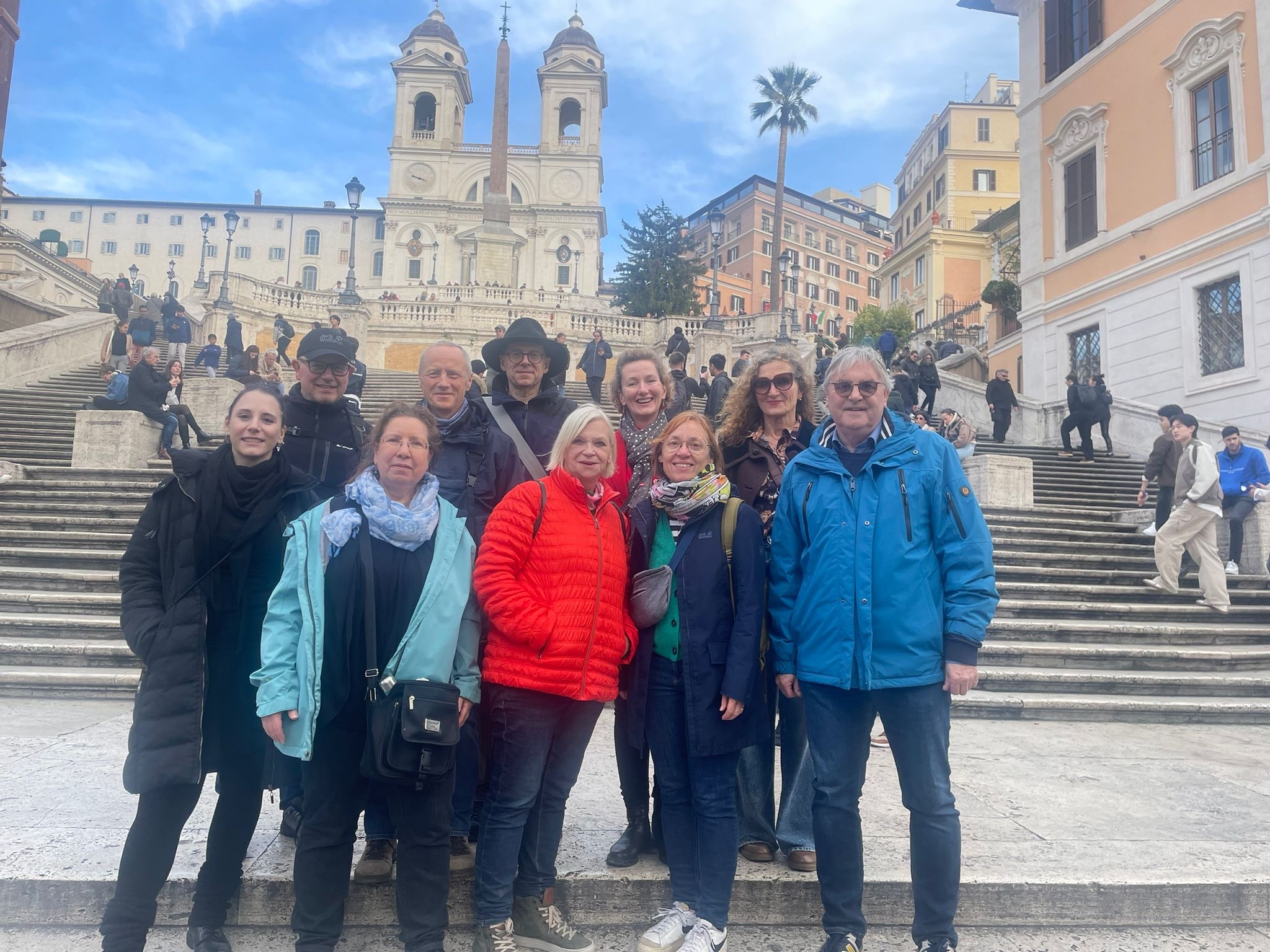 Religionslehrkräfte der ABS auf spanischer Treppe in Rom